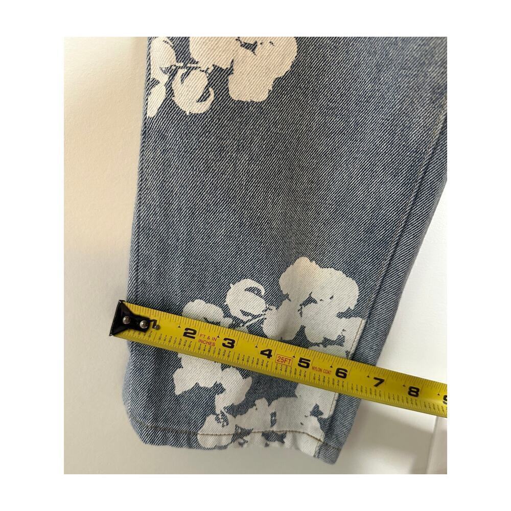 100% Authentic Levi's X Denim Tears Collab Men Blue Jean Size 30 x 30 Fly Button - Picture 11 of 16